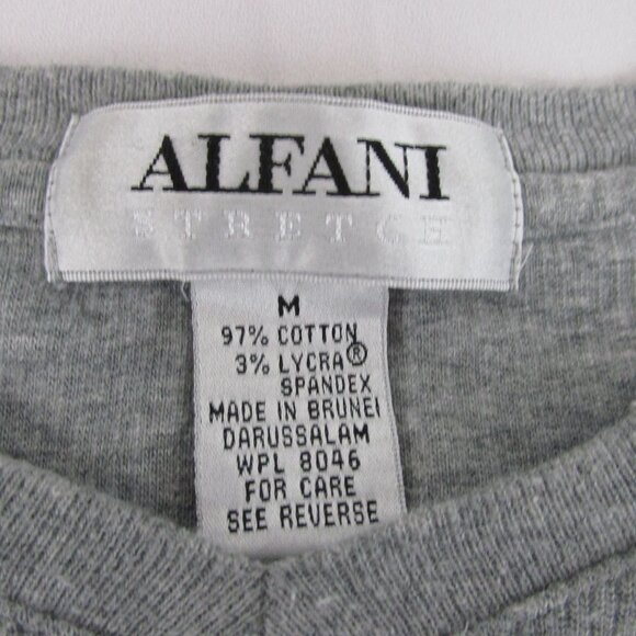 Alfani Stretch V-neck Sweater Rib Knit short Sleeve Shirt - Picture 7 of 8